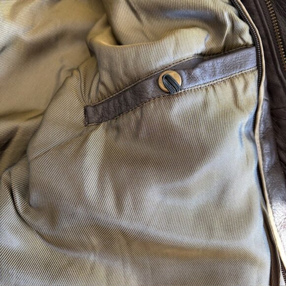 Vintage Walden Mens Brown Leather Bomber Jacket Excellent Cond Size Large - Picture 8 of 13